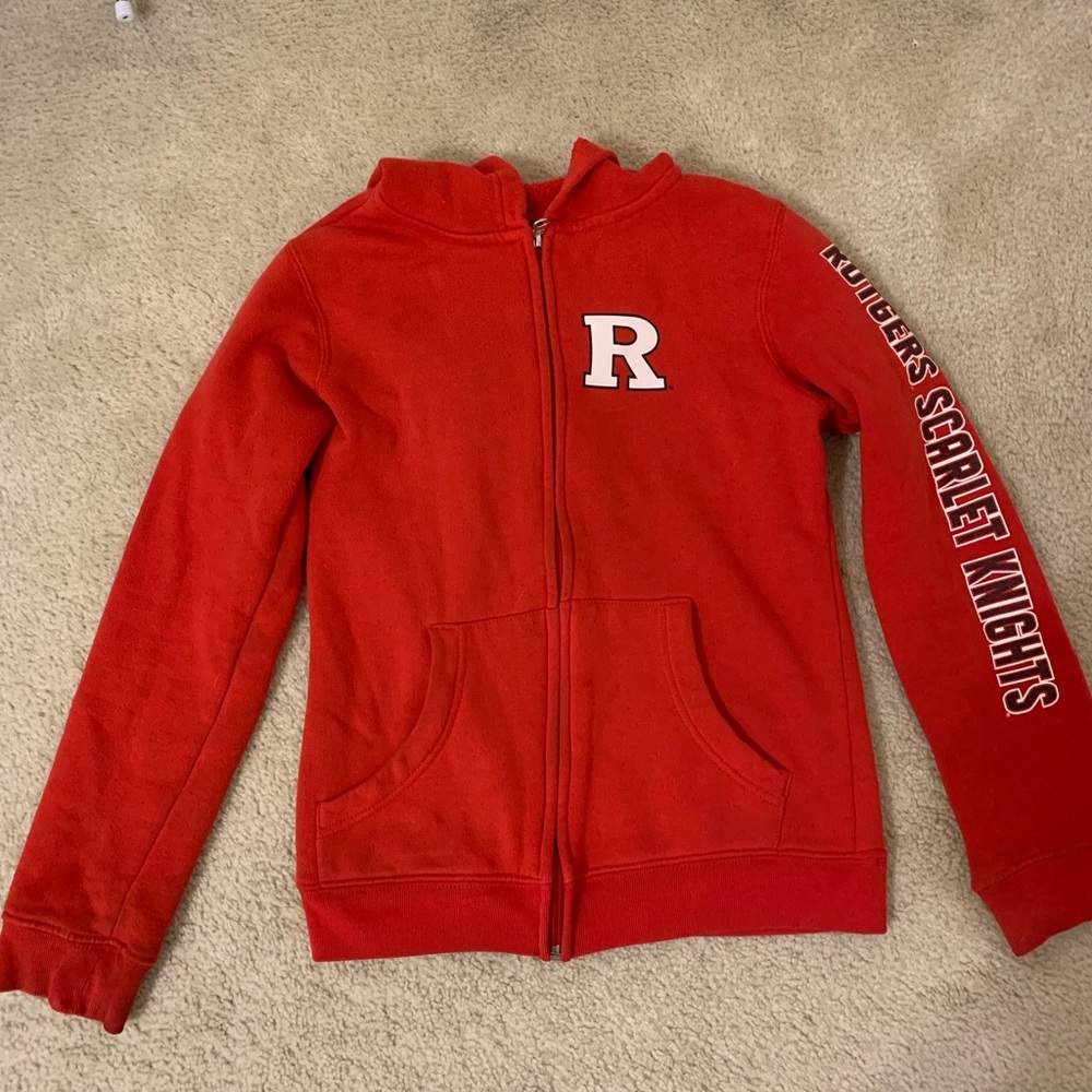 KIDS RUTGERS UNIVERSITY ZIP UP HOODIE SWEATSHIRT